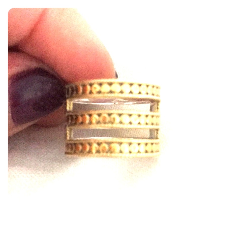 Anna Beck Gold Triple stacked ring Size 7